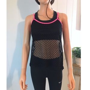 HOT🔥Pink + Black Netted Coverup